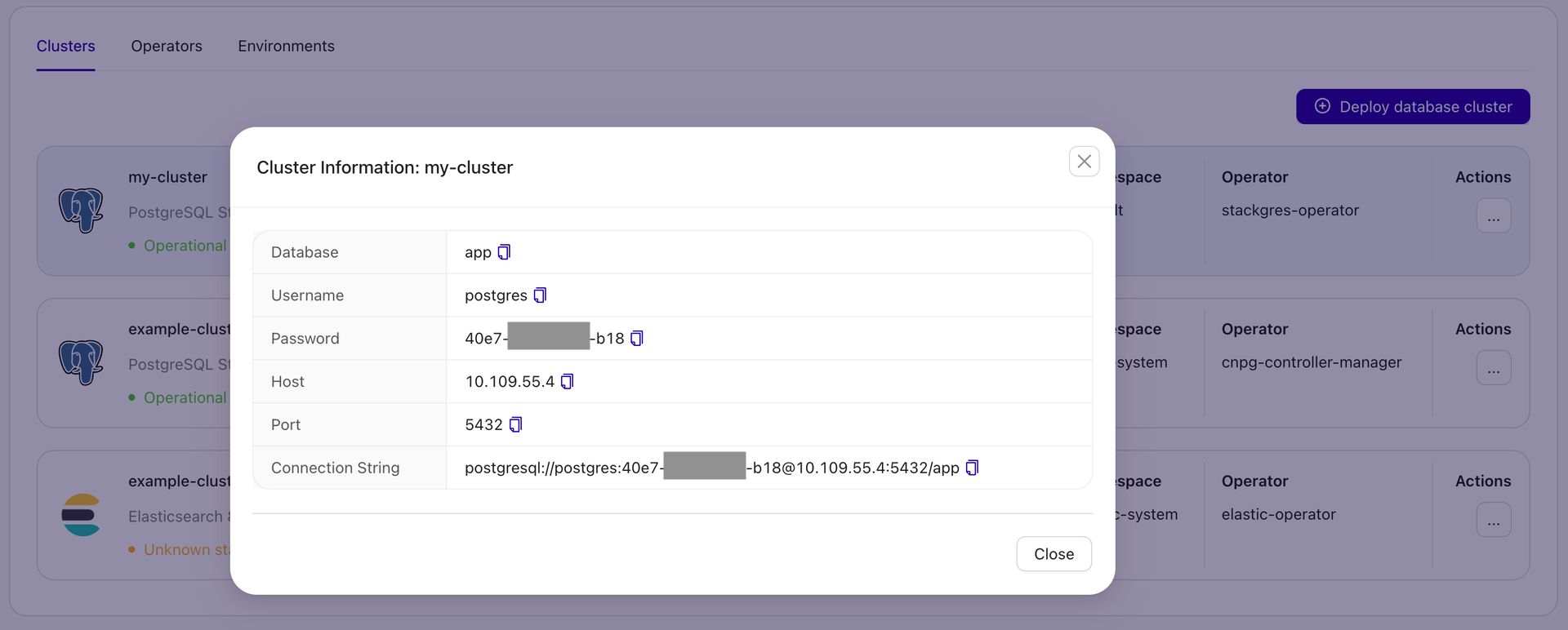 ClusterControl & Kubernetes Info