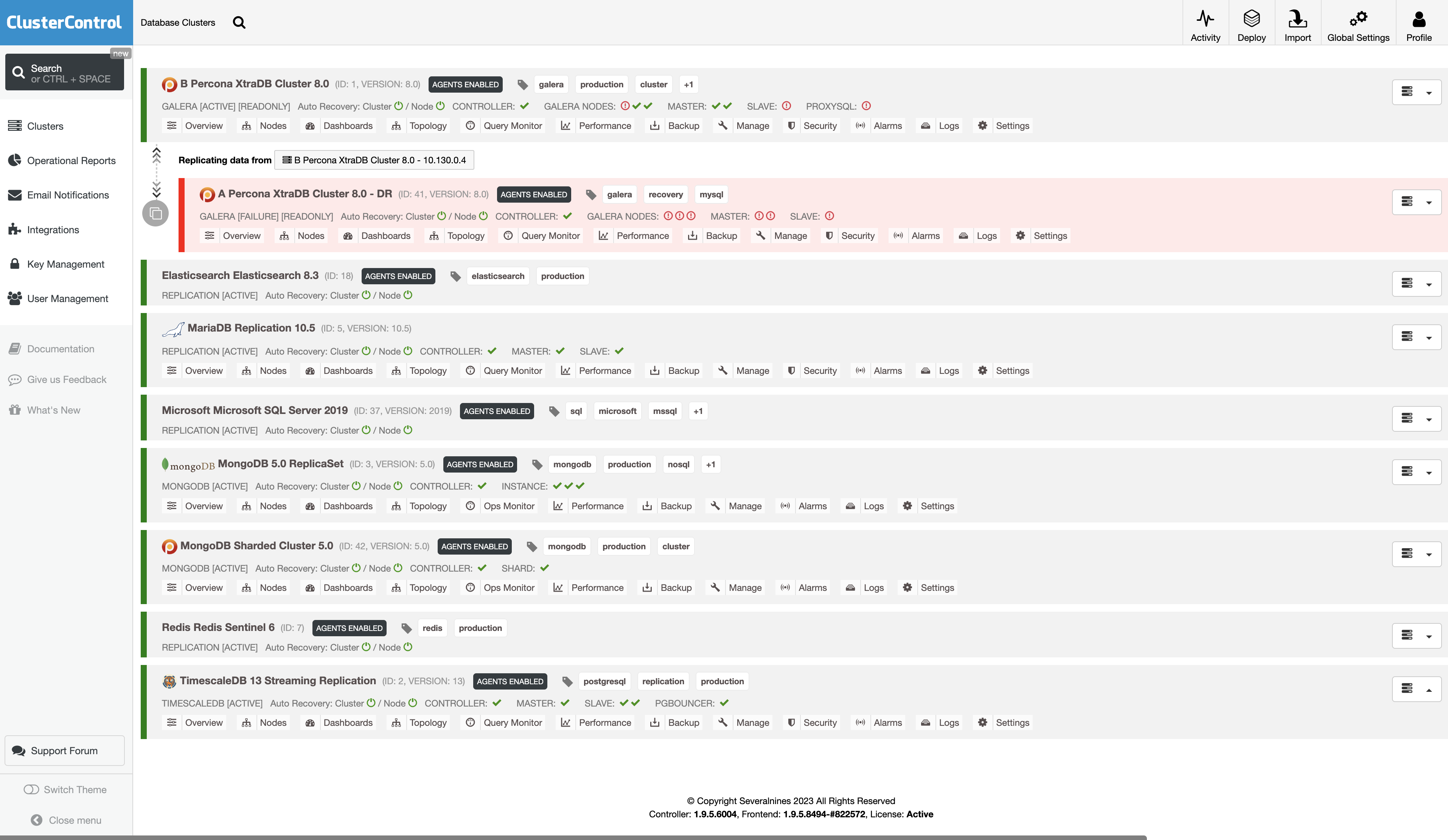 ClusterControl GUI v1