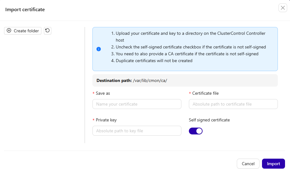 Import SSL Certificates