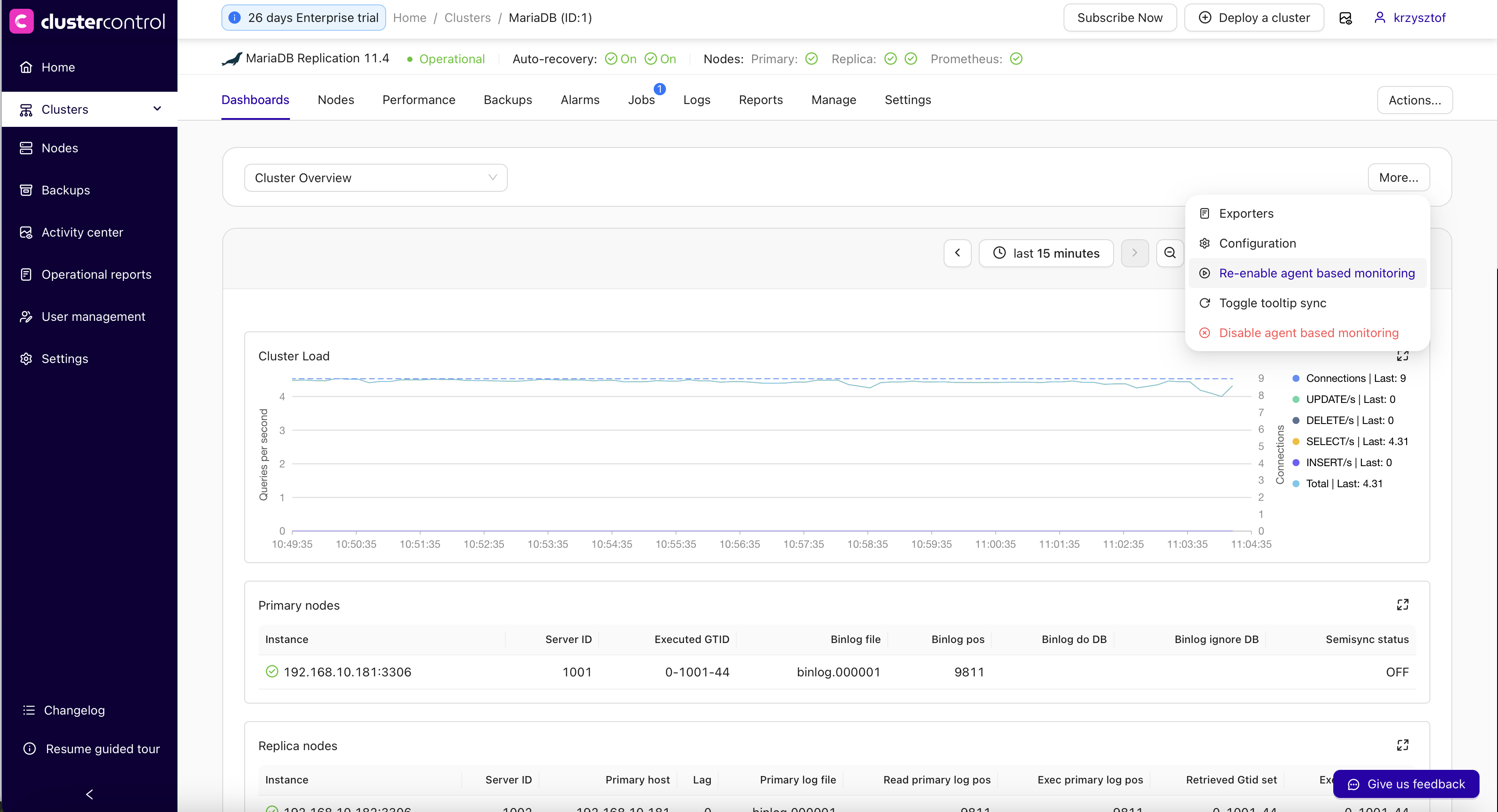 Re-enable agentbased monitoring