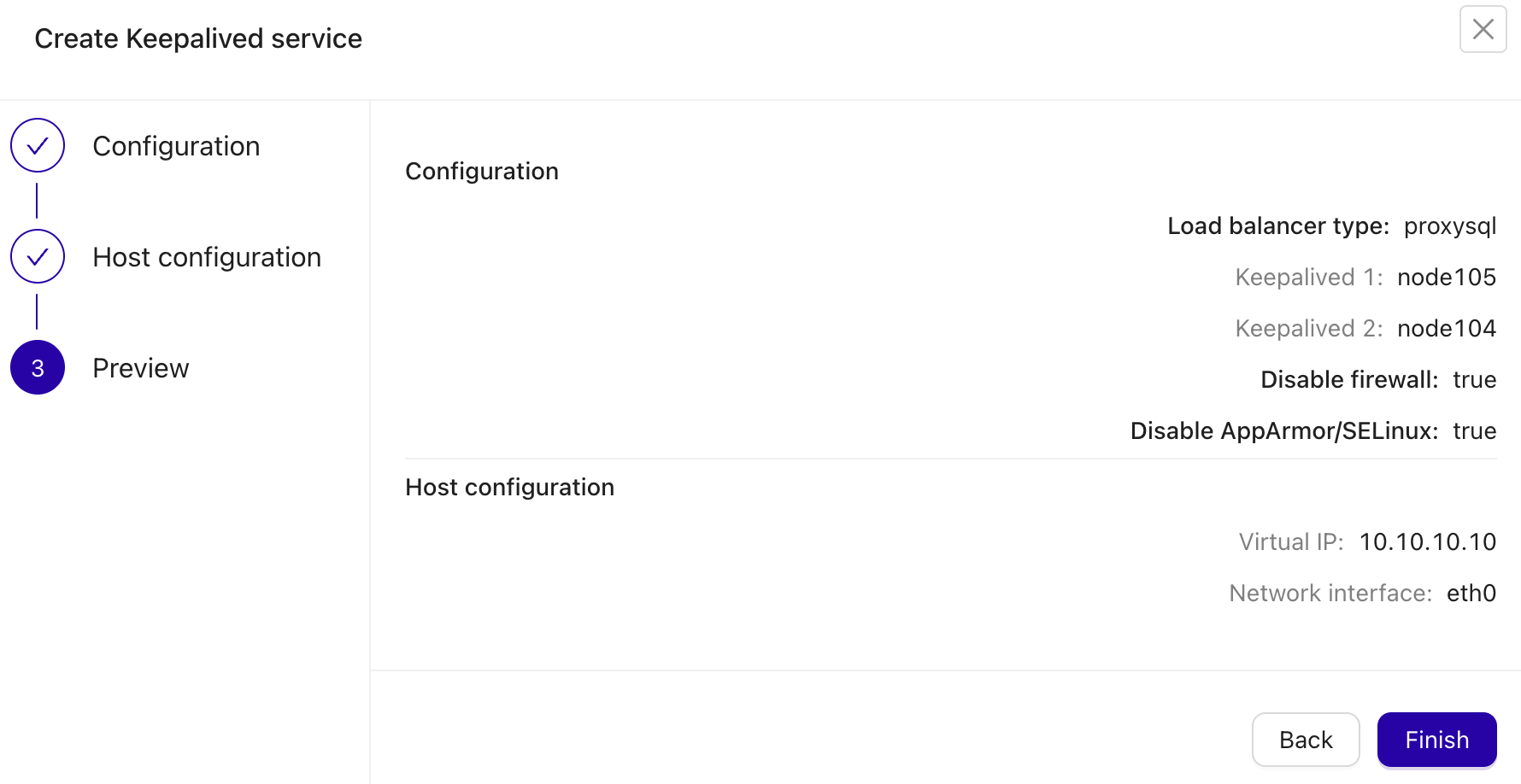 Keepalived Deployment Preview