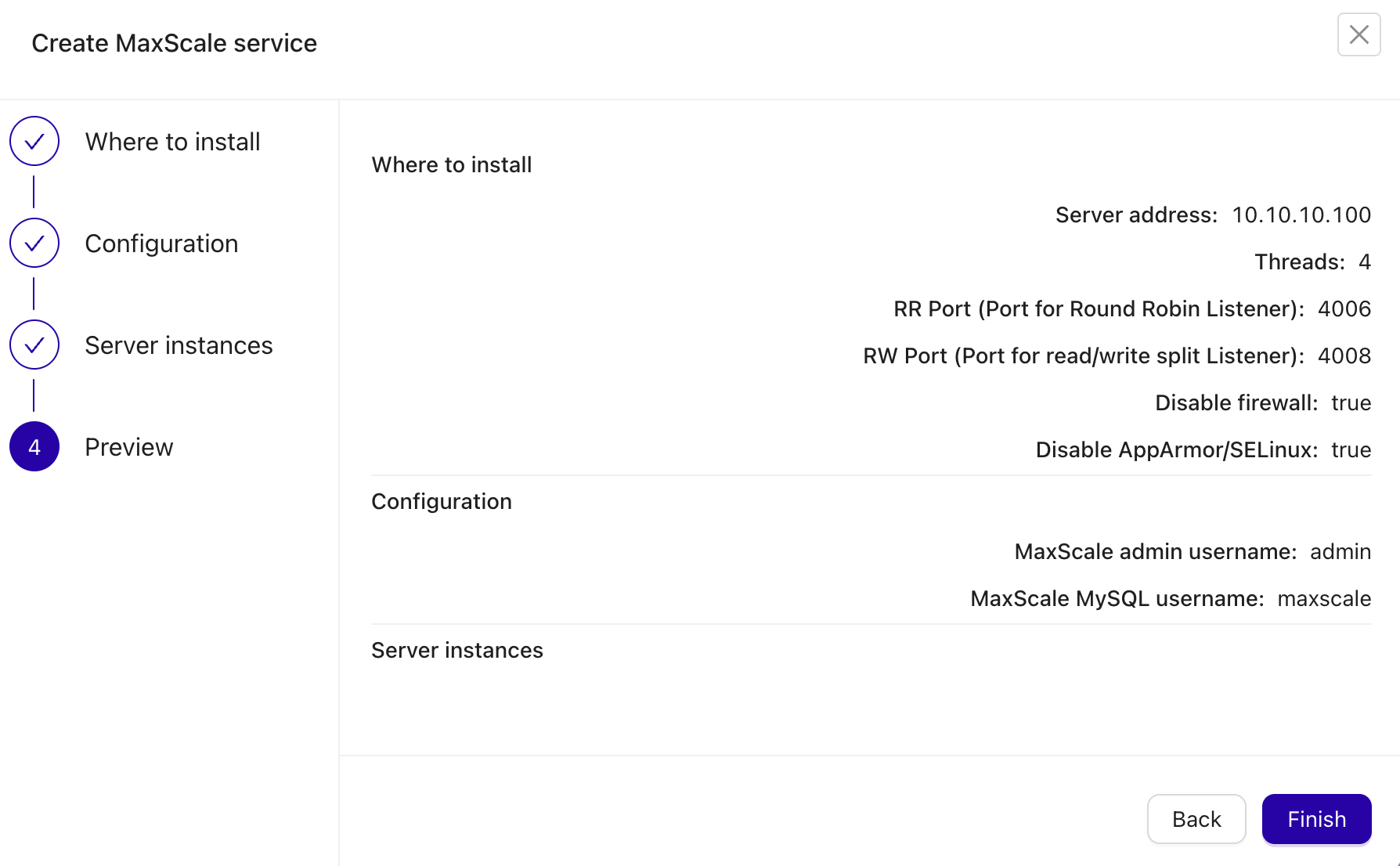 MaxScale Deployment Preview