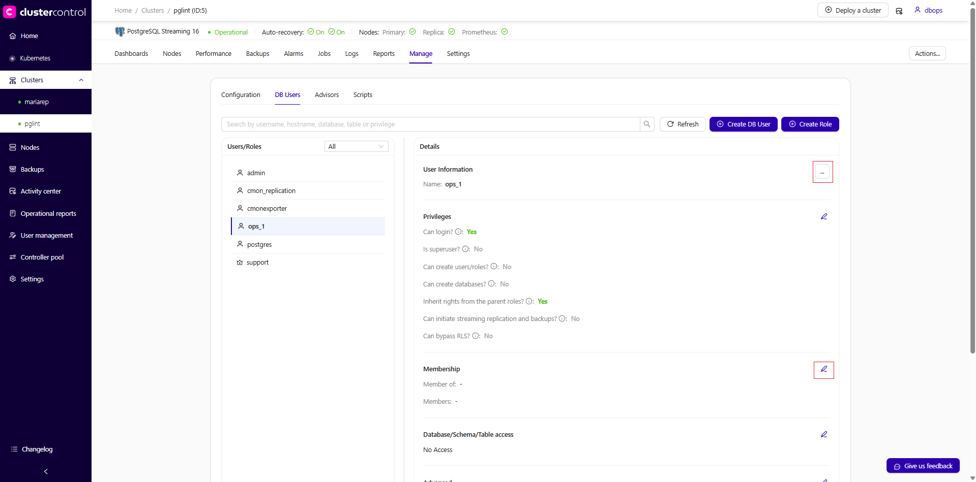Postgresql User Mananagement V2