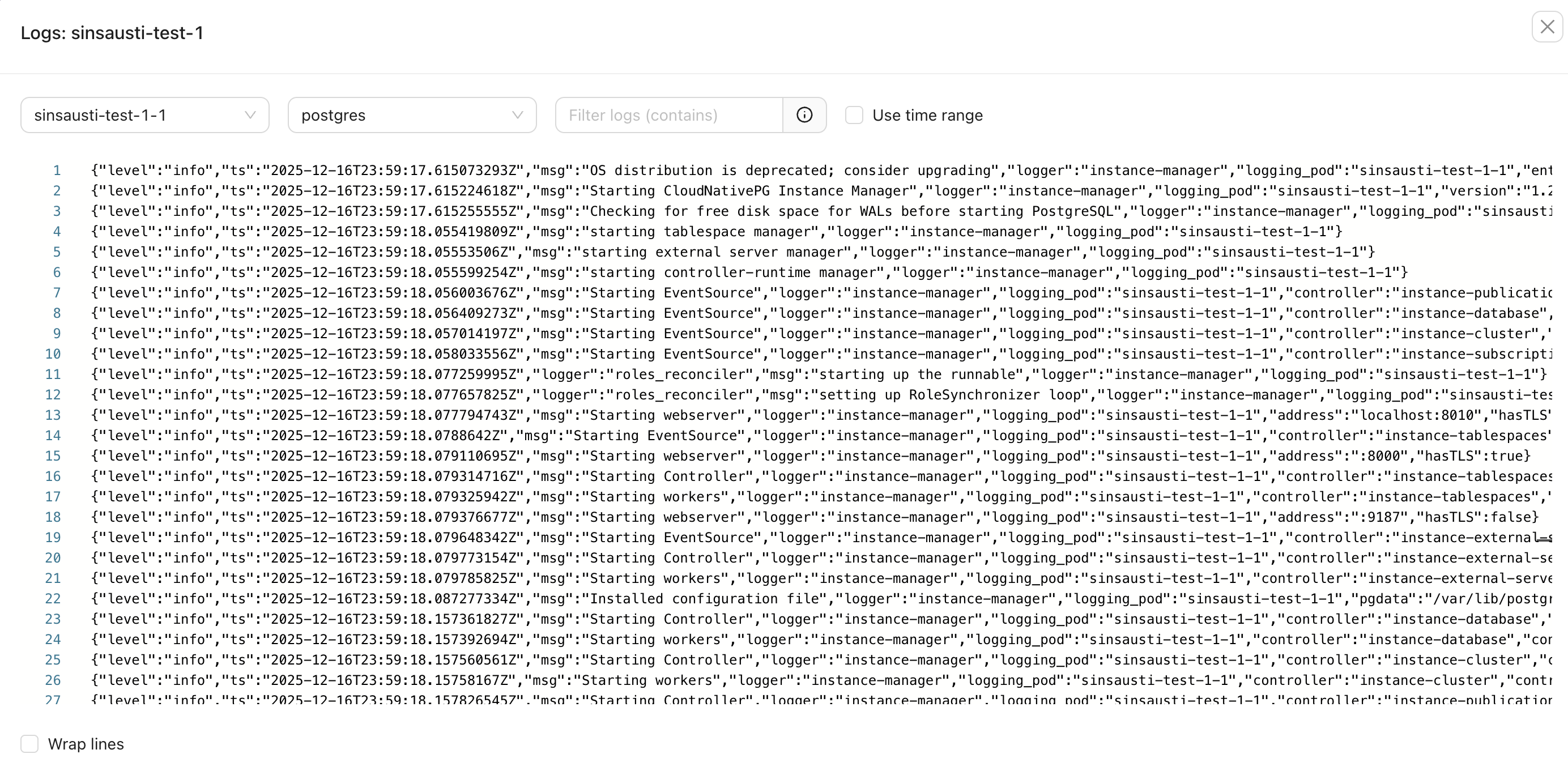 ClusterControl & Kubernetes Logs