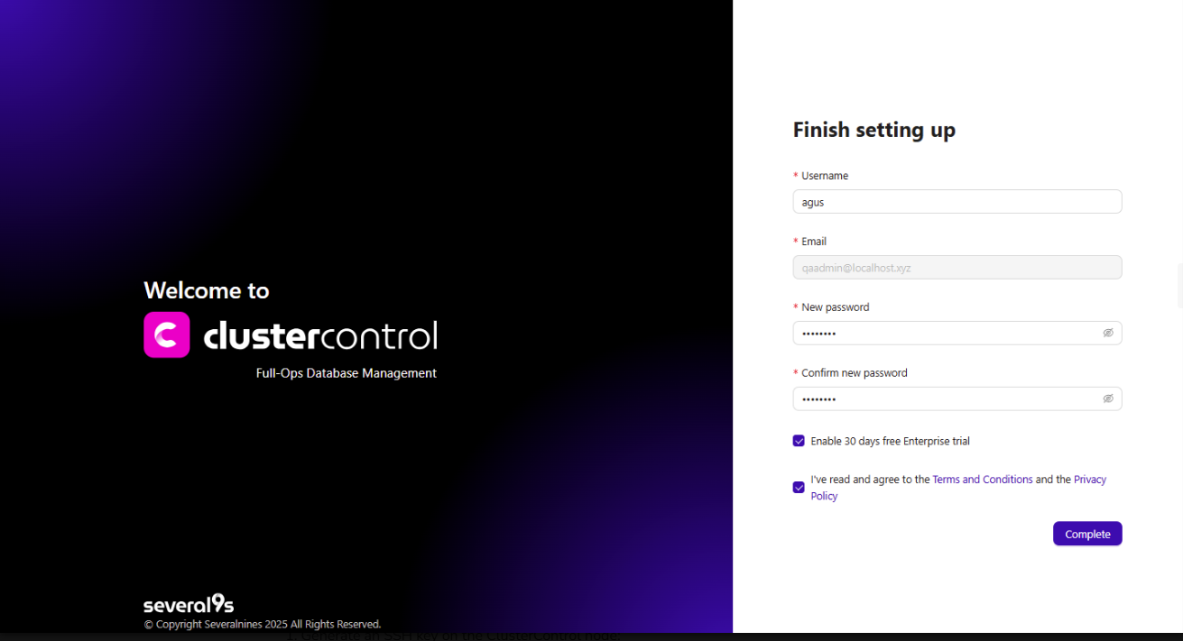 ClusterControl Offline Registration