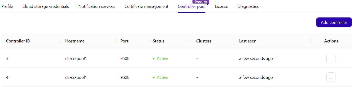ClusterControl controller pools first added