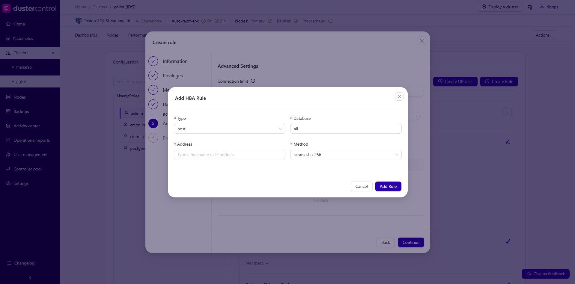 Postgresql User Mananagement V2