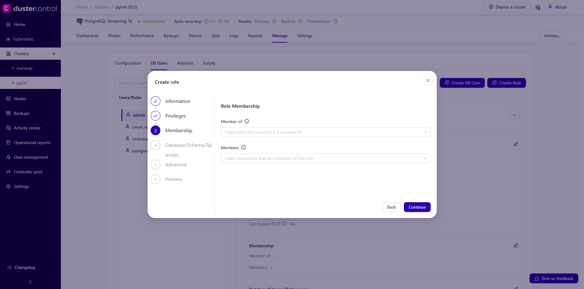 Postgresql User Mananagement V2